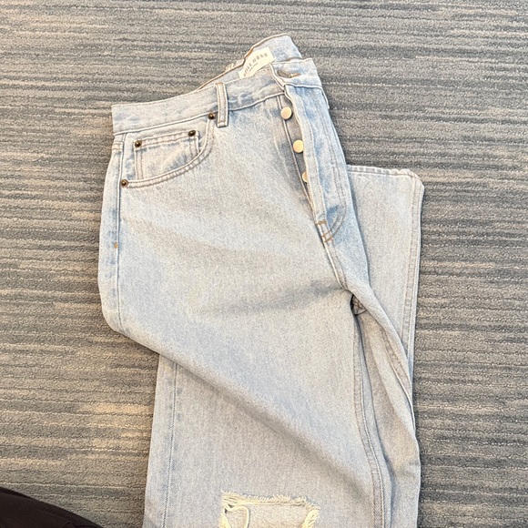 Light Blue ripped Women Jeans - Picture 3 of 3